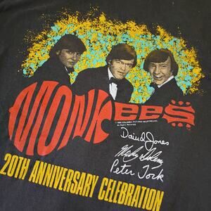 The Monkees 1986 50th Anniversary World Tour Band Tee Vintage Style L CHED ANVIL